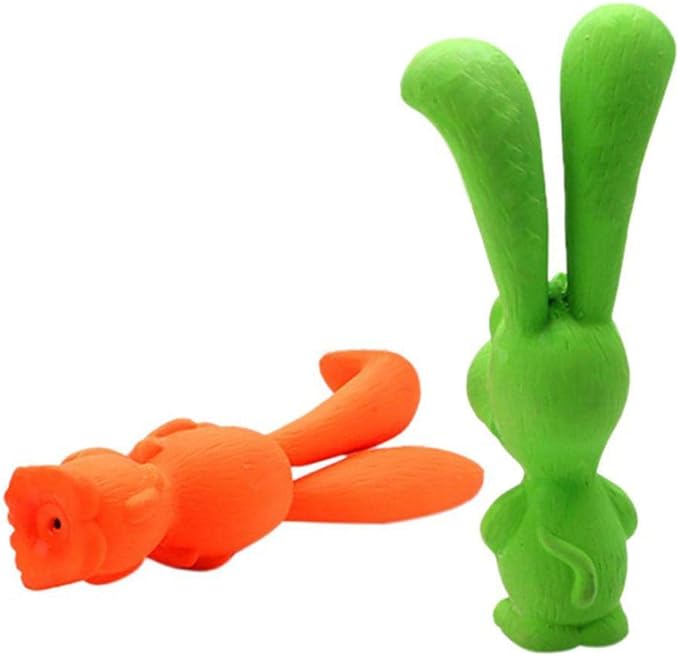 Latex Rabbit Toy Squeeze - Orange